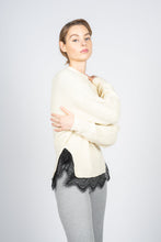 Load image into Gallery viewer, Knitted Sweater with Lace hem
