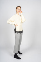 Load image into Gallery viewer, Knitted Sweater with Lace hem
