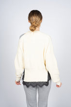 Load image into Gallery viewer, Knitted Sweater with Lace hem