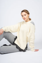 Load image into Gallery viewer, Knitted Sweater with Lace hem