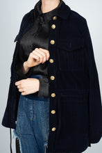 Load image into Gallery viewer, Marine Blue Corduroy Jacket with Waistband