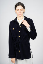 Load image into Gallery viewer, Marine Blue Corduroy Jacket with Waistband
