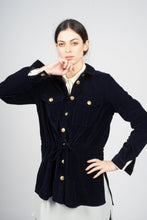 Load image into Gallery viewer, Marine Blue Corduroy Jacket with Waistband