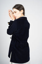 Load image into Gallery viewer, Marine Blue Corduroy Jacket with Waistband