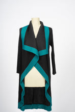 Load image into Gallery viewer, Black Pleated Vest with Cascading Collar