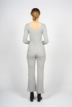 Load image into Gallery viewer, Grey Knitted Jumpsuit with Front Button Opening
