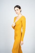 Load image into Gallery viewer, Mustard Knitted Jumpsuit with Front Button Opening
