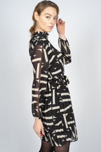 Load image into Gallery viewer, Pleated Midi Dress in Letter Print
