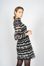 Load image into Gallery viewer, Pleated Midi Dress in Doppler Print
