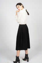 Load image into Gallery viewer, Calf-Length Pleated Skirt
