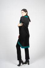 Load image into Gallery viewer, Black Pleated Vest with Cascading Collar
