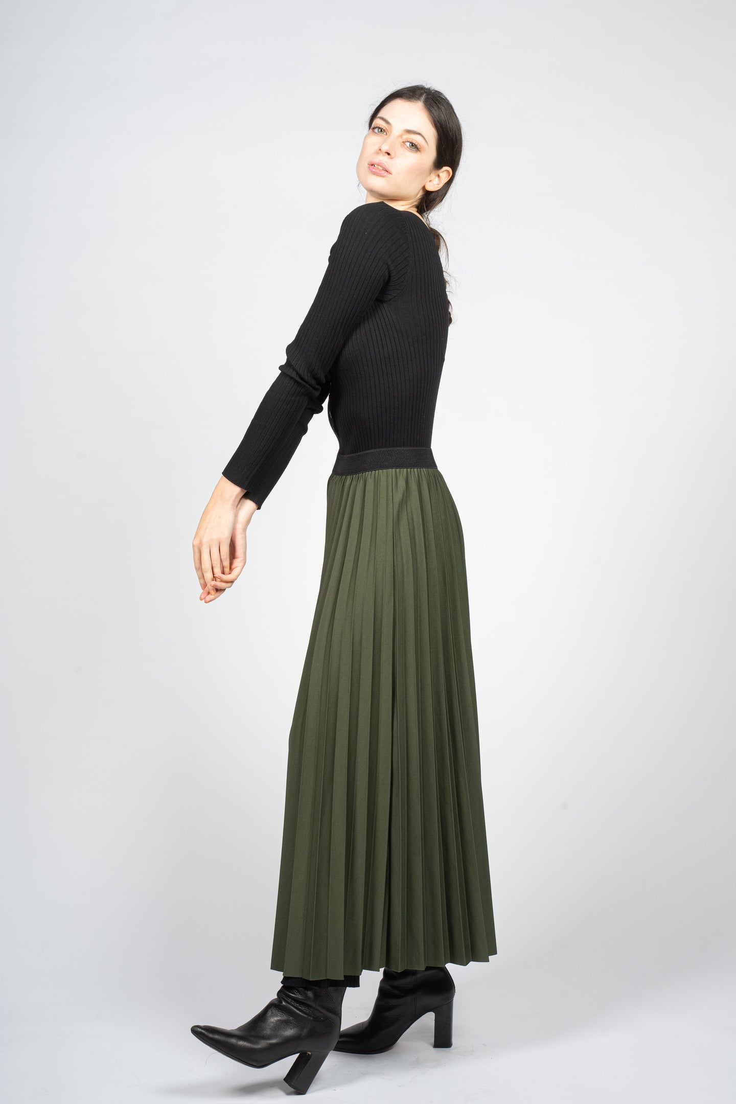 Forest Green Sun Ray Skirt