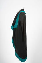 Load image into Gallery viewer, Black Pleated Vest with Cascading Collar
